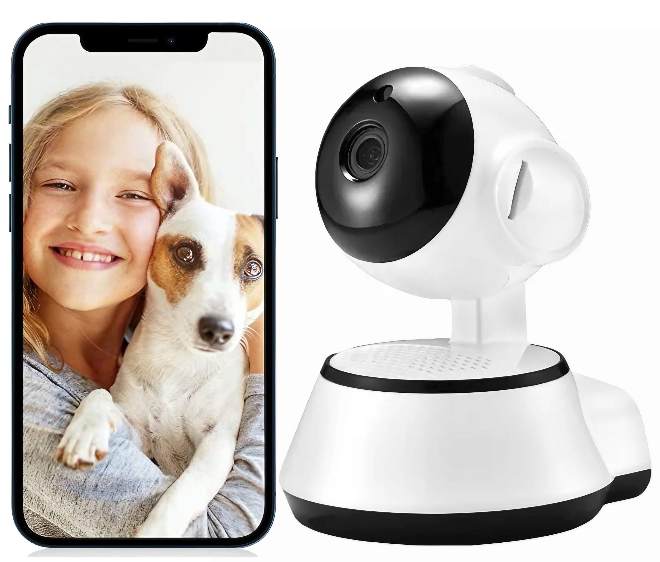 Cámara de vigilancia Wifi para interiores, cámara IP de 1080P con grabación  para bebés/mascotas, seguimiento de movimiento, detección de sonido, Audio  bidireccional